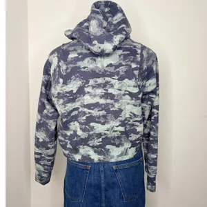Lululemon Loungeful Cropped Hoodie Women 6 Heritage Camo Blue Fleece LW3FPWS thumbnail 6