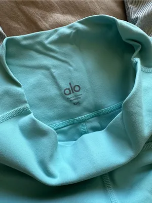 ALO YOGA High Waisted Goddess Legging in Blue Quartz Dove Grey Heather Sz. XXS thumbnail 8