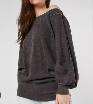We the free free people Willow gray washed oversized tunic top thumbnail 1
