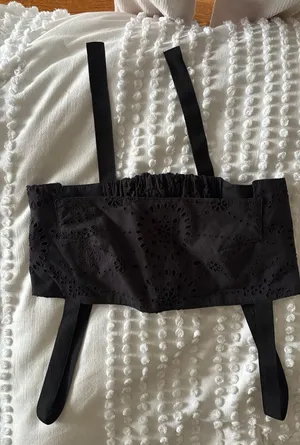 Black Zara Cropped Top  thumbnail 1