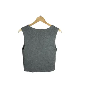 Abercrombie & Fitch Women’s Mara Button-Up Sweater Vest Grey XS thumbnail 9