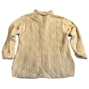 Croft Barrow Wool Blend Cardigan Women XL Cable Knit Beige Button Front Vintage thumbnail 6