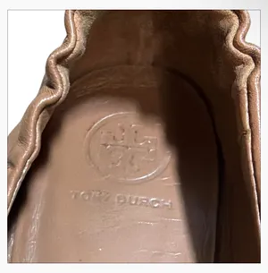 Tory Burch Minnie Travel Nappa Leather Ballet Flats in Tan thumbnail 4