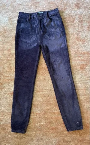 Free People Mulberry Cyndi High Rise Stretch Velvet Pants W28 thumbnail 1