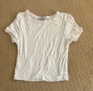 ZARA White Baby Tee thumbnail 1