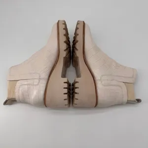 Dolce Vita Huey H2O Cream Ivory Croc Leather Block Heel Chelsea Ankle‎ Boots 6.5 thumbnail 8
