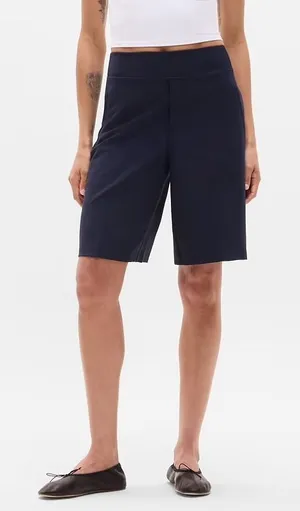 Athleta Endless Bermuda Short Blue Womens Size 8 Activewear Model Chic thumbnail 1