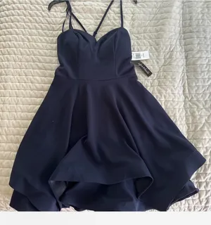 Navy blue dress thumbnail 1