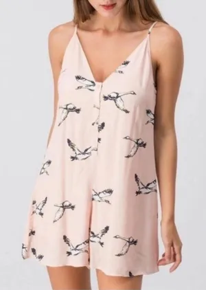 HYFVE Pink Bird Print Chemise thumbnail 1