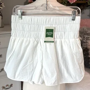 Trendy High Waist White Athletic Shorts Womens Small thumbnail 5