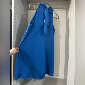 Elegant Blue Sleeveless Dress Boutique thumbnail 2