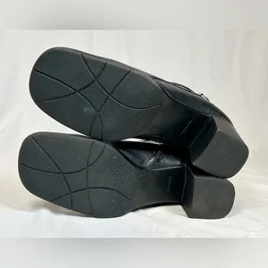 Vintage 90s Covington Black Leather Fawn Square Toe Booties Ankle Boots~7~ thumbnail 6