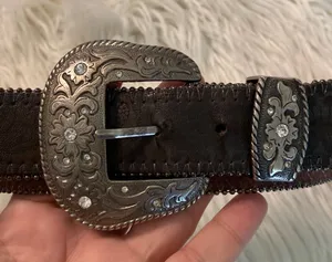 Women's Cowgirl Tooled 1781 leather belt size M length 40” thumbnail 1
