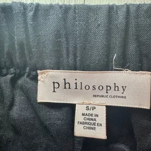 NWT Philosophy 100% linen fall‎ black shorts elastic waistband pockets size S thumbnail 5