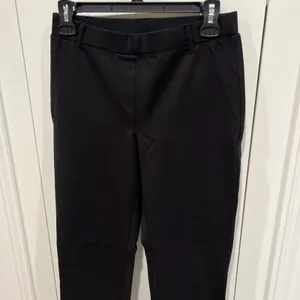 Quince Womens Ultra-Stretch Ponte Straight Leg Pants Black‎ Pull On Capsule thumbnail 2