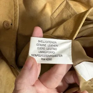Jaclyn Smith Vintage 90's Heavy Suede Chore Jacket - Women's Plus Size 1X - Tan thumbnail 5