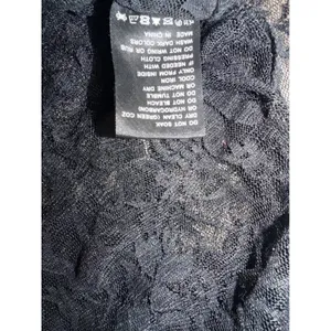 Black Sheer Floral Lace Tube Top Strapless Crop XS Floral Mesh Bralette Layering thumbnail 7