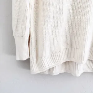 NEW J crew ribbed cotton cashmere relaxed turtleneck sweater in ivory Size M thumbnail 8
