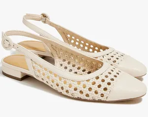 J. Crew Woven Slingback Flats in Dusty Ivory- 7.5 thumbnail 1