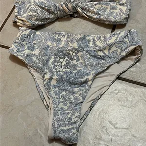 Envya Floral Print Bikini Set sz M Blue Size M thumbnail 2