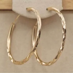 18K Gold Plated Gold Hoop Earrings for Women thumbnail 3