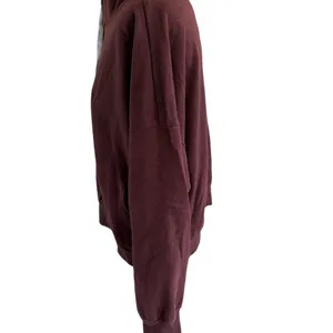 SAGE Burgundy Cropped Hoodie with Message on Front thumbnail 3