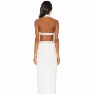 Revolve NBD White Nicolina Cutout Sequin Embellished Formal Gown Size XS thumbnail 3