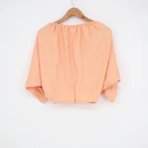 Unbranded Peach 2 Piece Set Batwing Crop Top & Ruched Maxi Skirt Size M thumbnail 4