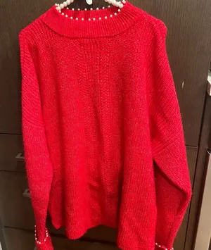 Crown & Ivy‎ red sweater pearl oversized xxl thumbnail 1