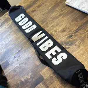 PINK Victoria’s Secret Beach Sling Bag Black & White 'Good Vibes' Cooler Bag thumbnail 4
