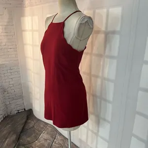 Lulu’s Endlessly Endearing Wine Red mini Dress size small thumbnail 6