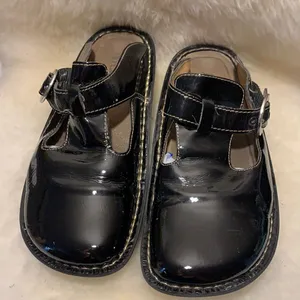 Alegria black patent leather slip on shoes 36 thumbnail 1