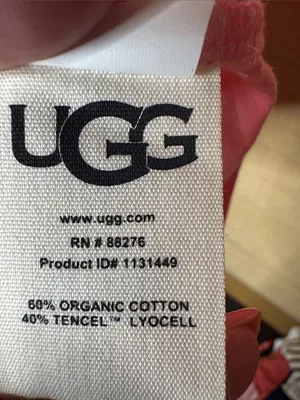 NWOT UGG Brinlee Pink Organic Cotton Tee XS Soft Crewneck T-Shirt thumbnail 7