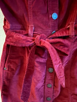 Abercrombie Maroon Corduroy Dress thumbnail 3