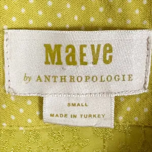 Anthropologie Maeve Sacha Jacquard Tiered Tunic Mini Dress Yellow Size Small thumbnail 6