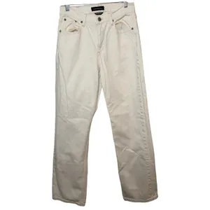 Aeropostale High Rise Baggy White Cream Jeans Sz 4R Casual Minimalist Old‎ Money thumbnail 3