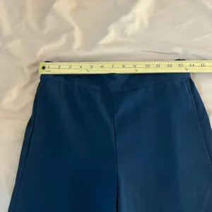 Madewell Wide Leg Cropped Pants Navy Blue Elastic Waist‎ Pockets Womens thumbnail 9