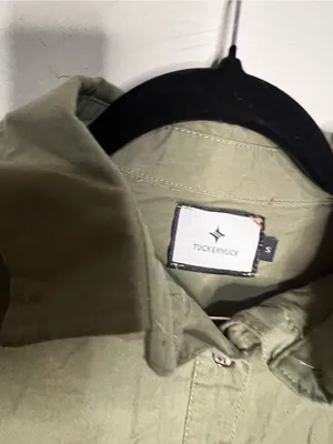 Tuckernuck Army Green Shiver Side‎ Slits Cotton Button Down Preppy MIDI Dress thumbnail 4
