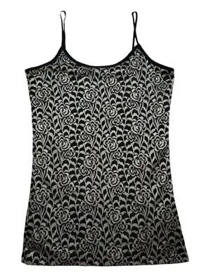 Vtg L Large Baby‎ Lace Cami Tank Top Y2K Goth Grunge Whimsigoth Festival Punk thumbnail 1
