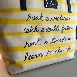 Kate Spade "Break a Resolution" tote bag NWT thumbnail 13