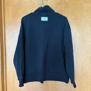 Everlane ReTrack Quarter-Zip Sweatshirt Women‎ XL Black Fleece Pullover thumbnail 2