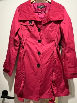 Black Rivet Pink Trench Coat thumbnail 1