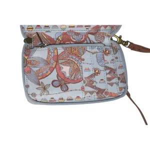 Sakroots Artist Circle Crossbody/Wallet Women Small‎ Blue/Owl Floral Print Boho thumbnail 3