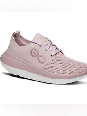 OOFOS OOmy Stride Recovery Sneakers Women Size 7 Stardust Pink Knit thumbnail 11