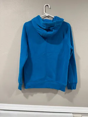 Carhartt Bright Blue Crewneck Hoodie with White Logo thumbnail 3