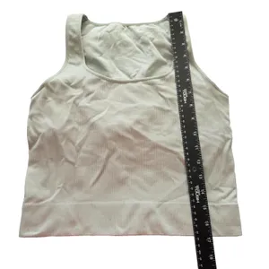 Ribbed Comfort Y2K Bra Top Wireless Pullover Stretch Sleep Active‎ DSG Gray M thumbnail 6
