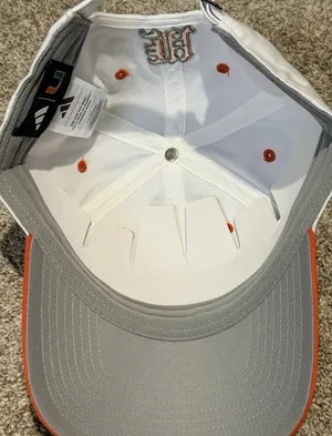 Adidas Miami hurricanes manic white and orange adjustable slouch hat thumbnail 4