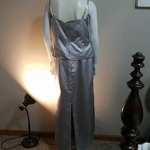 Handmade Shimmery Silver Skirt & Tank Top Set thumbnail 5