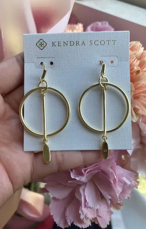nalani open frame Gold Earrings thumbnail 2