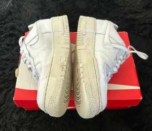 Nike Af1 Air Force One Shadow White Lace Up Platform Shoes Sneakers thumbnail 7